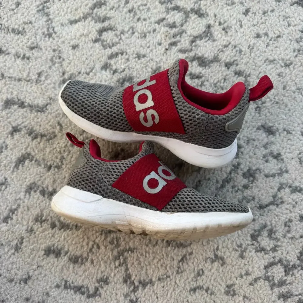 Adidas Lite Racers Shoes Grey/Red Size 11K